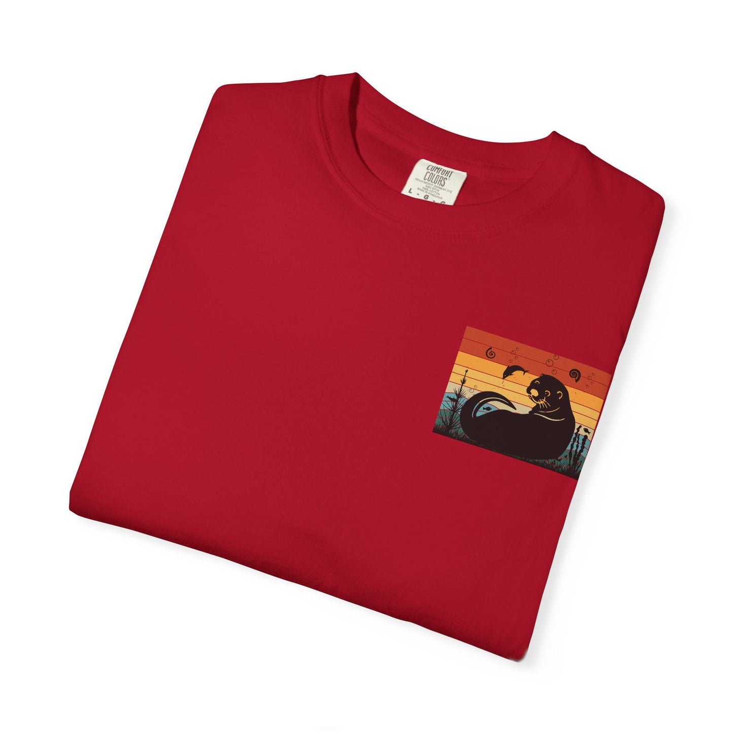 Coastal Vibe Unisex Garment-Dyed T-shirt with Otter Design