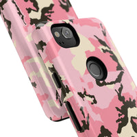 Stylish Tough Phone Case – Pink Camo Design for Bold Protection  Make a statement while keeping your phone safe with this eye-catching pink camouflage case that blends fashion with durability.