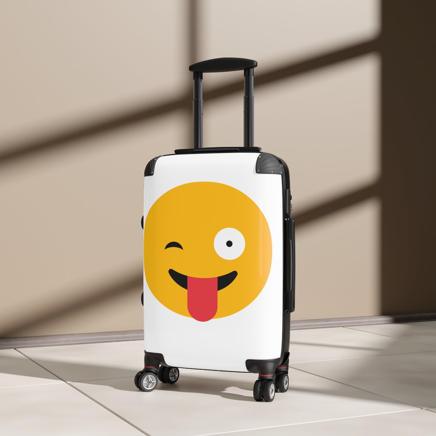 Funny Emoji Suitcase - Durable Travel Luggage for Vibrant Adventure