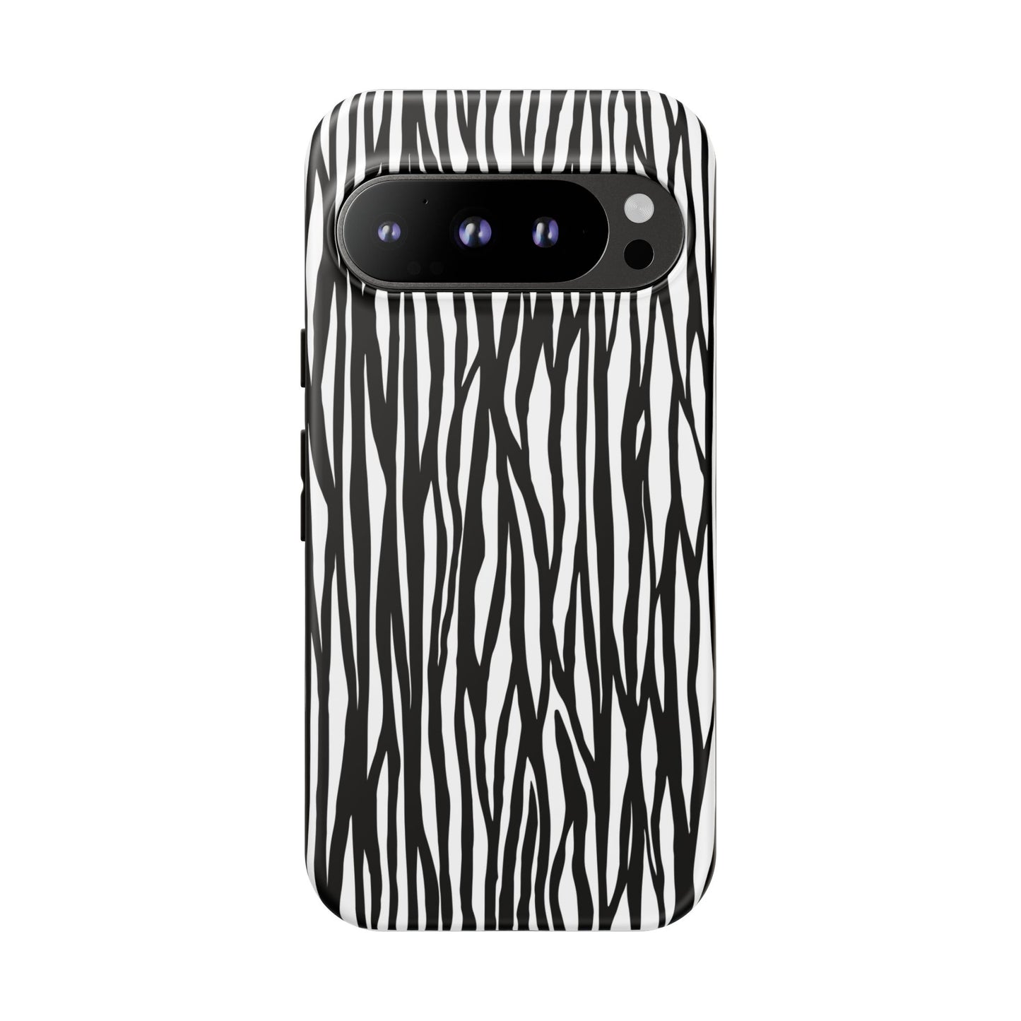 Tough Cases: Stylish Black and White Zebra Print Phone Case