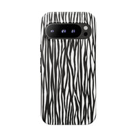 Tough Cases: Stylish Black and White Zebra Print Phone Case
