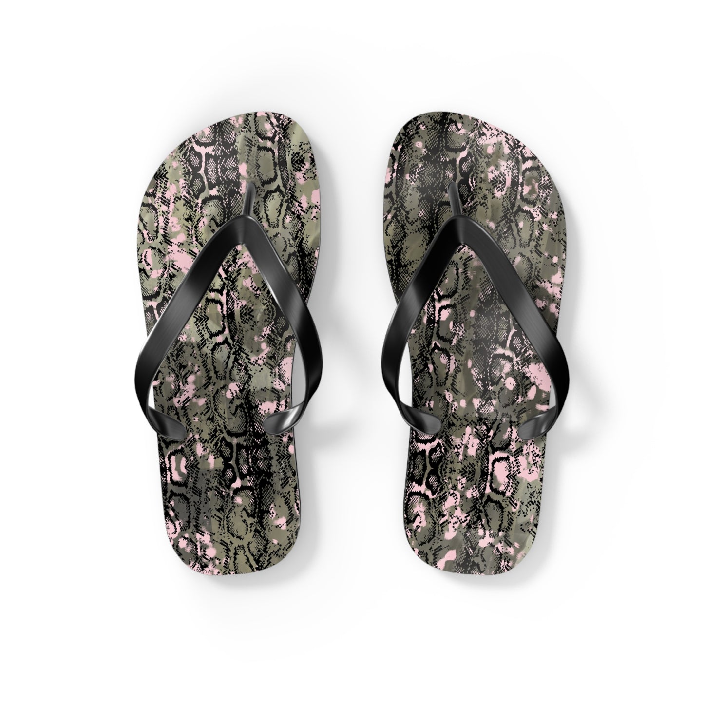 Trendy Pink Camouflage Flip Flops - Stylish Summer Sandals for Casual Wear