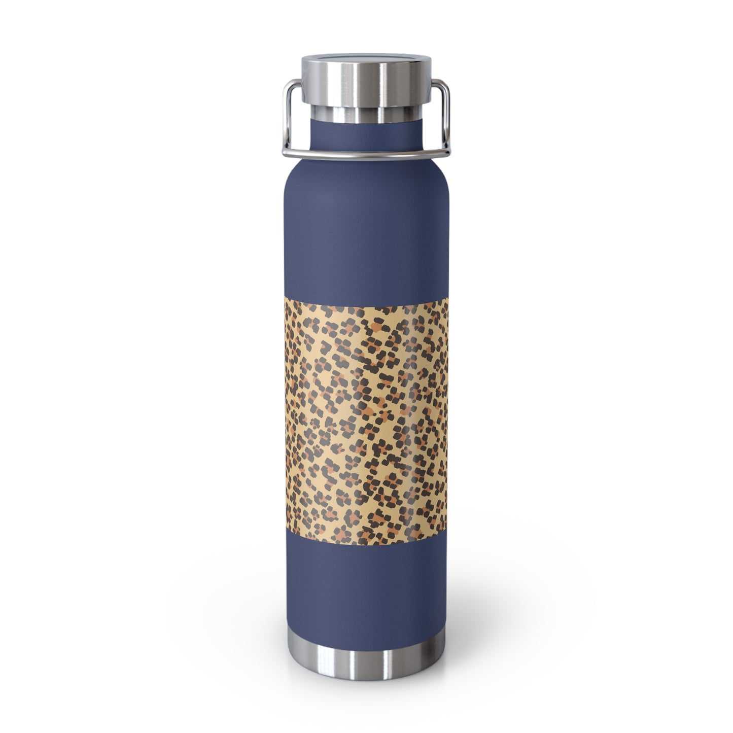 Leopard Print Insulated Water Bottle - 22oz Reusable Copper Thermos