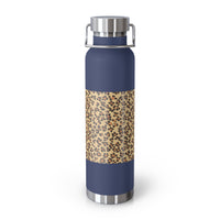 Leopard Print Insulated Water Bottle - 22oz Reusable Copper Thermos