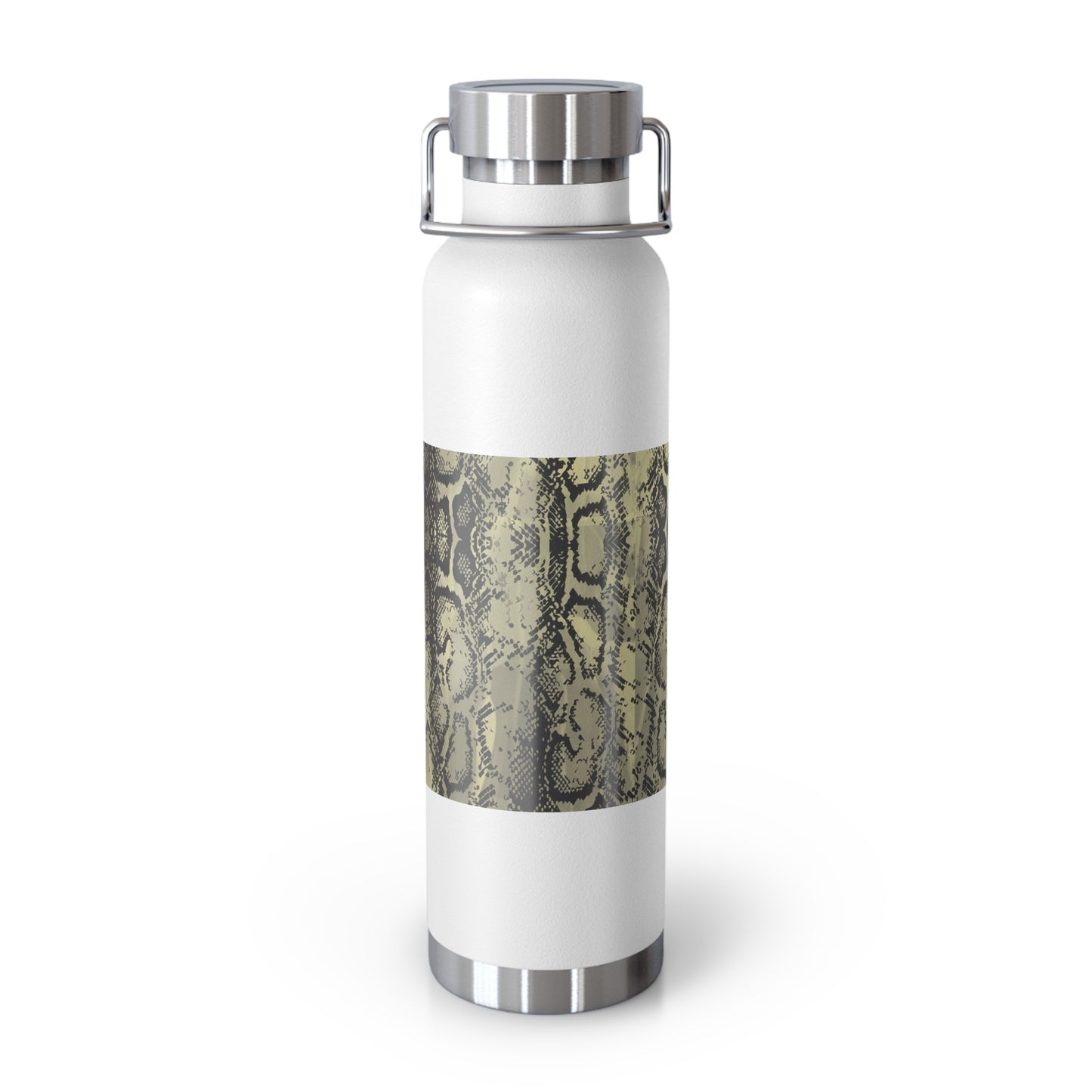 Stylish Snake Print Insulated Water Bottle - 22oz Copper Vacuum Flask