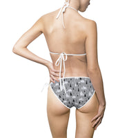 Stylish Gray Triangle Bikini Swimsuit for Women - Perfect for Beach Days & Pool Parties