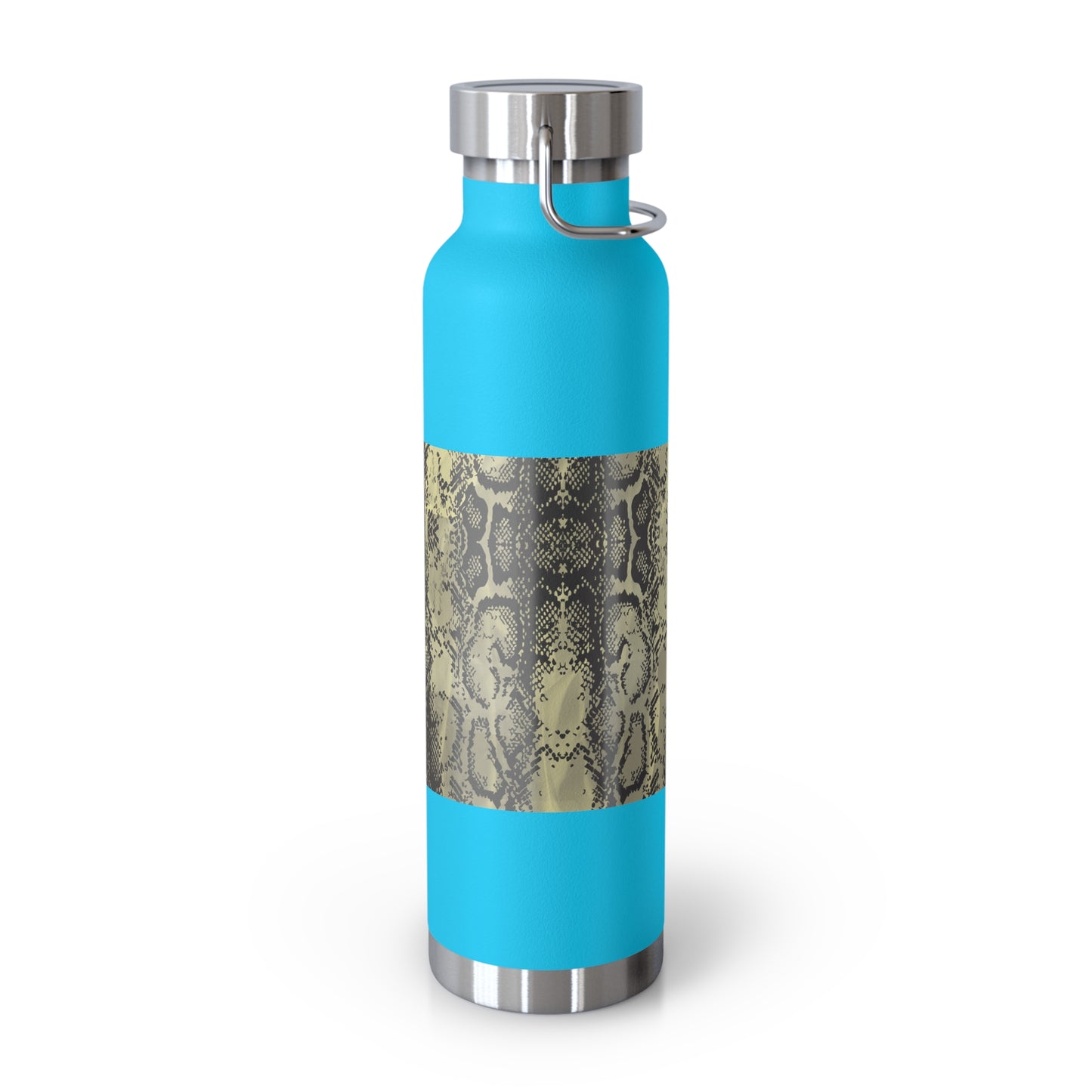 Stylish Snake Print Insulated Water Bottle - 22oz Copper Vacuum Flask
