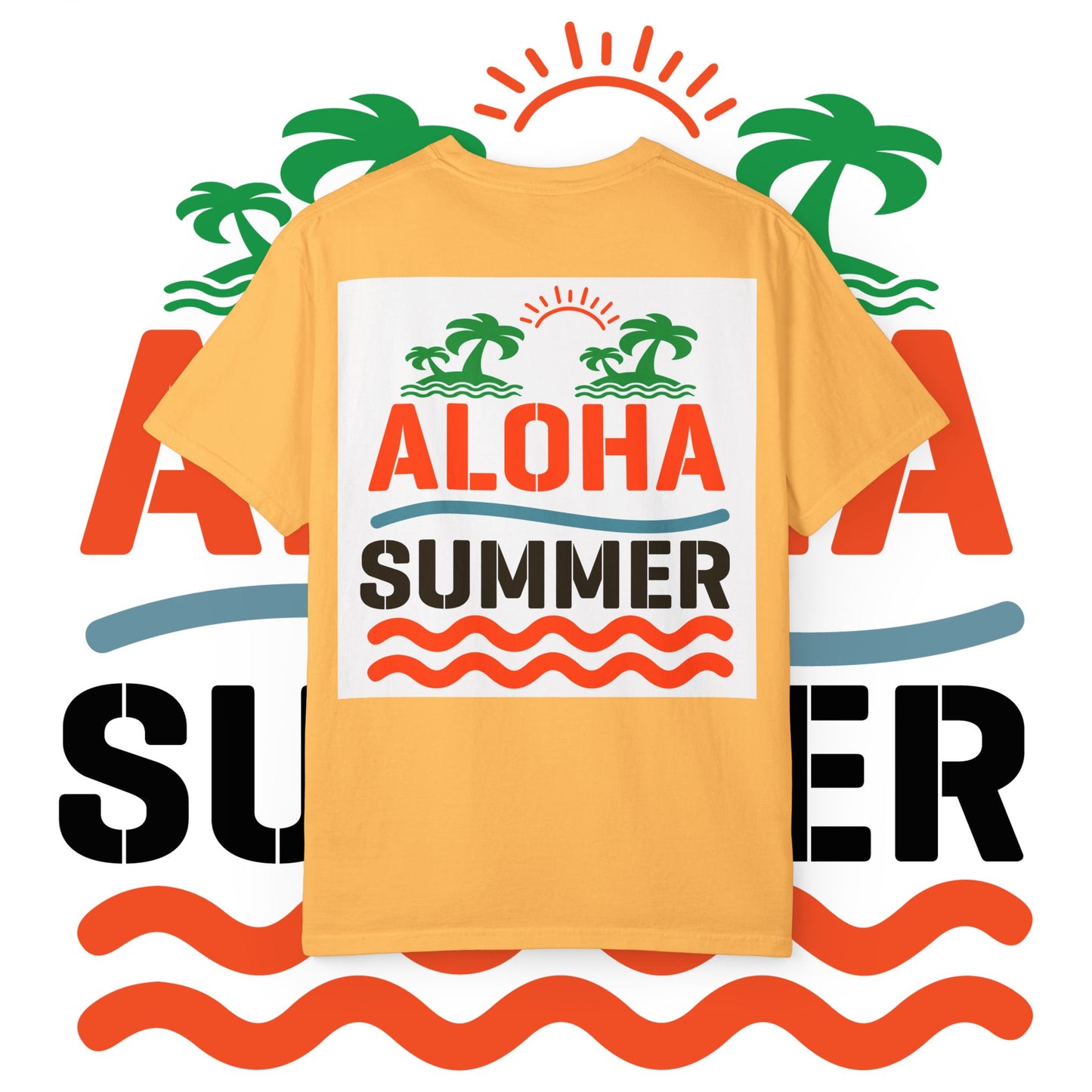 Aloha Summer Unisex T-Shirt, Beach Shirt, Vacation Tee, Summer Apparel, Tropical Graphic Tee, iconic Waikiki Beach Maui ,Oahu