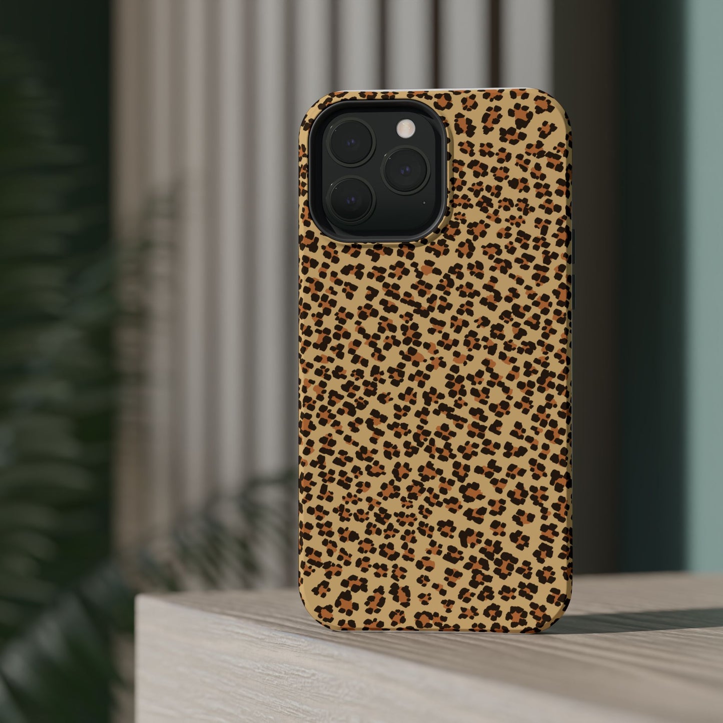Leopard Print Magnetic Tough Case for iPhone – Bold Style, Rugged Protection  Make a fierce statement while keeping your iPhone safe with this stylish and durable magnetic tough case featuring a trendy leopard print design.