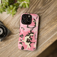 Stylish Tough Phone Case – Pink Camo Design for Bold Protection  Make a statement while keeping your phone safe with this eye-catching pink camouflage case that blends fashion with durability.