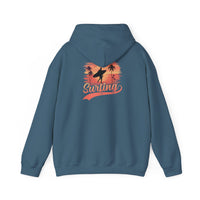 Surfing Vibes Hooded Sweatshirt, Beachwear, Gift for Surfers, Summer Fashion, Casual Wear, Coastal Style