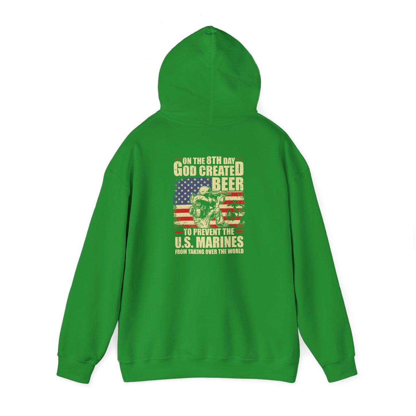 God Created Beer Hoodie, Marine Sweatshirt - Funny Drinking Gift, Unisex Pullover, Alcohol Lover, Birthday Present, Cool