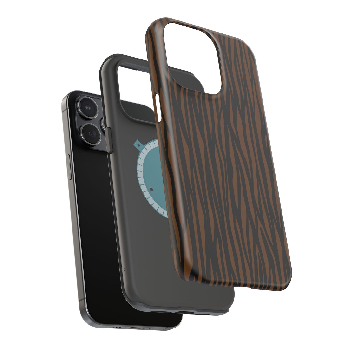 Stylish Magnetic Tough Phone Case - Bold Striped Design