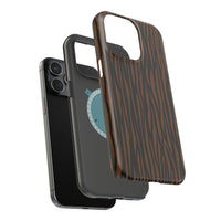 Stylish Magnetic Tough Phone Case - Bold Striped Design