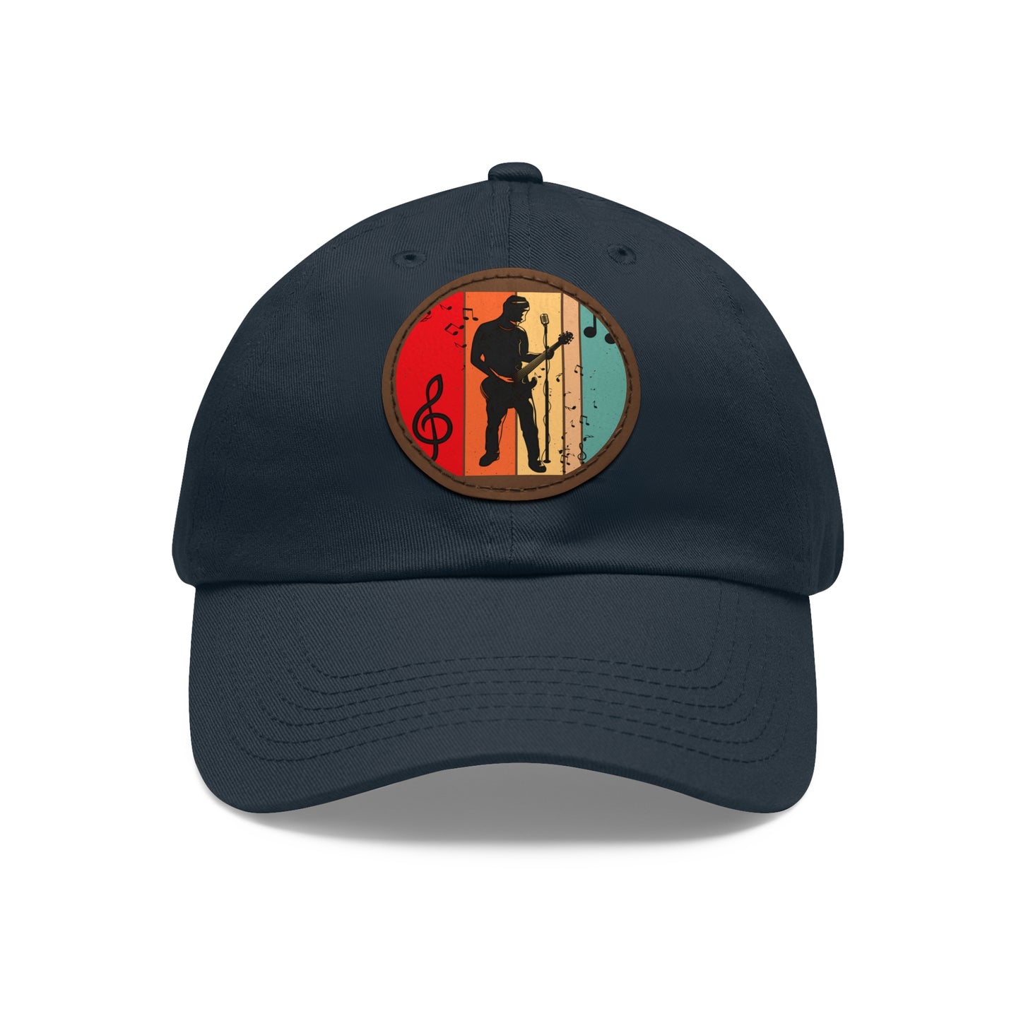 Musician Dad Hat with Leather Patch - Stylish Cap for Music Lovers