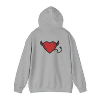 Devilish Heart Hoodie - Unisex Heavy Blend™ Sweatshirt for Fun-Loving Spirits