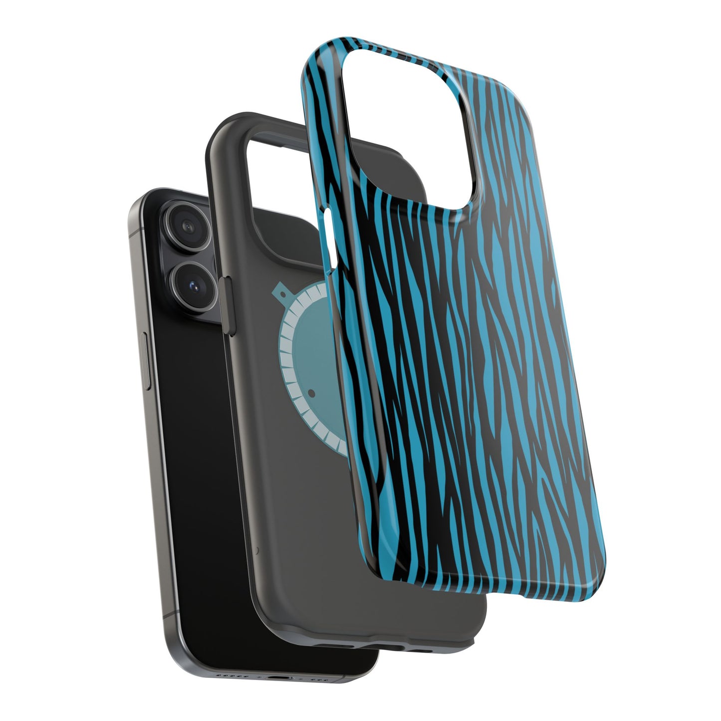 Zebra Print Magnetic Tough Case for iPhone - Durable & Stylish Phone Protection