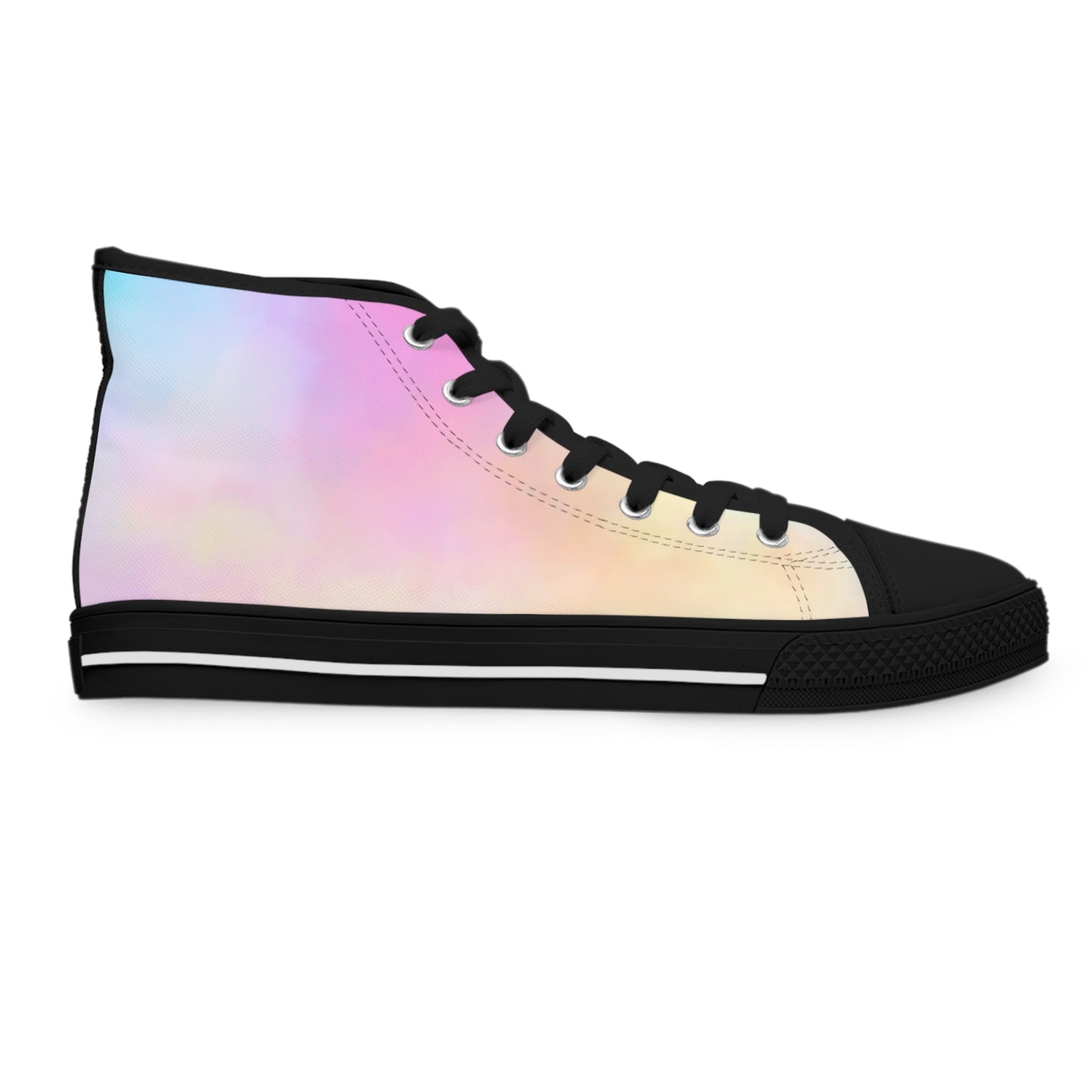 Pastel Gradient Women's High Top Sneakers - Stylish, Comfortable, and Perfect for Casual Wear