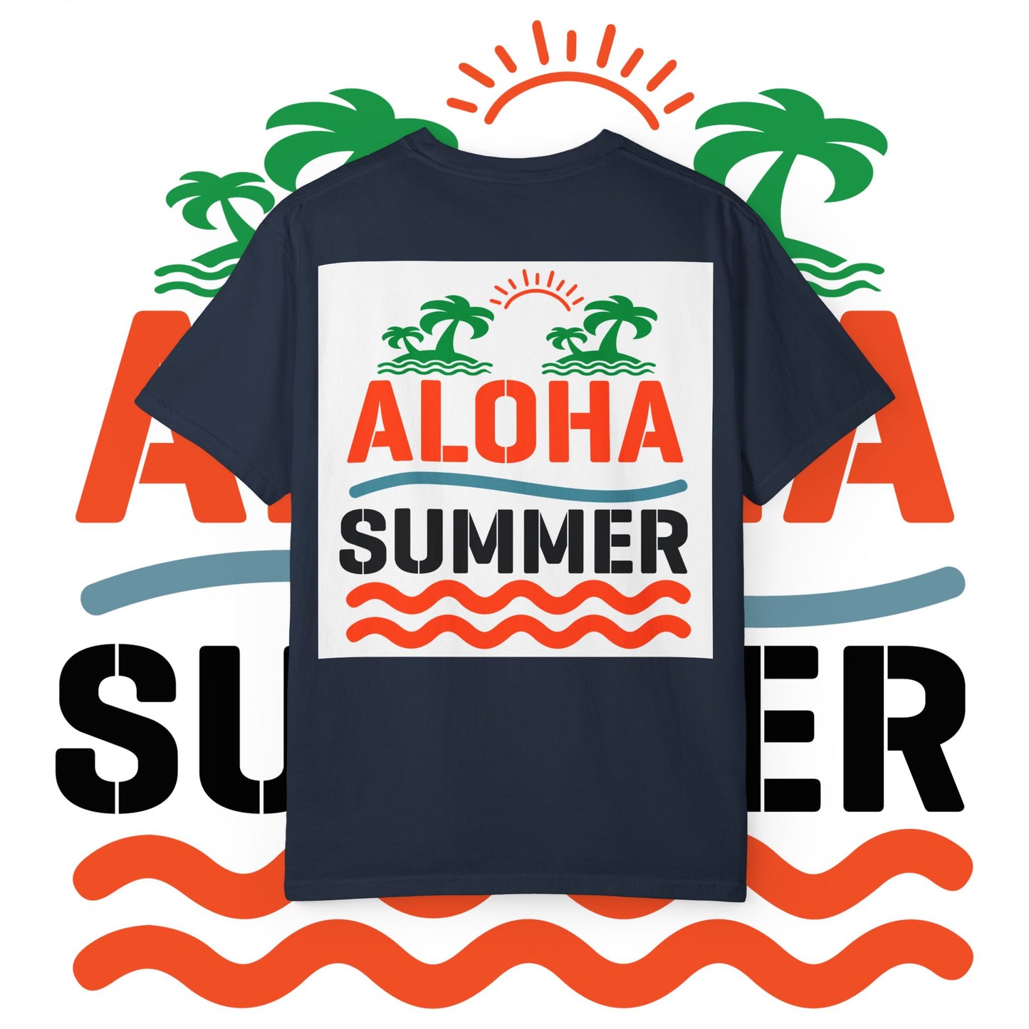 Aloha Summer Unisex T-Shirt, Beach Shirt, Vacation Tee, Summer Apparel, Tropical Graphic Tee, iconic Waikiki Beach Maui ,Oahu