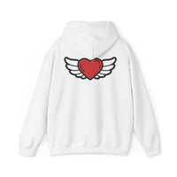 Angel Wings Heart Hoodie - Unisex Heavy Blend™ Sweatshirt for Love & Comfort
