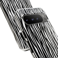 Tough Cases: Stylish Black and White Zebra Print Phone Case