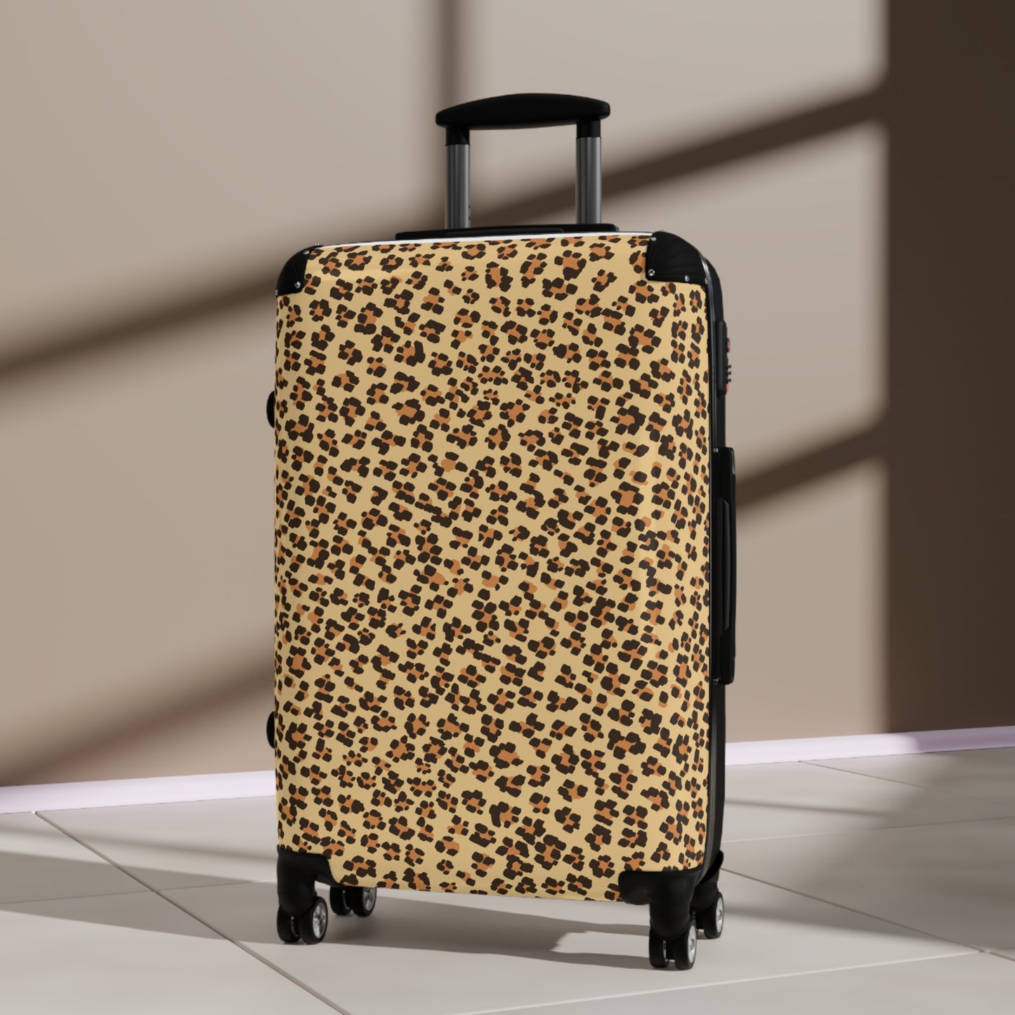 Stylish Leopard Print Carry-On Suitcase