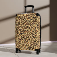 Stylish Leopard Print Carry-On Suitcase