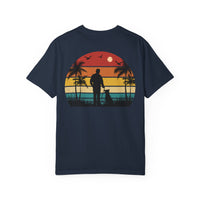 Sunset Silhouette Unisex T-Shirt, Perfect for Nature Lovers, Pet Owners, Casual Days, Summer Outings, Gift for Him or Her