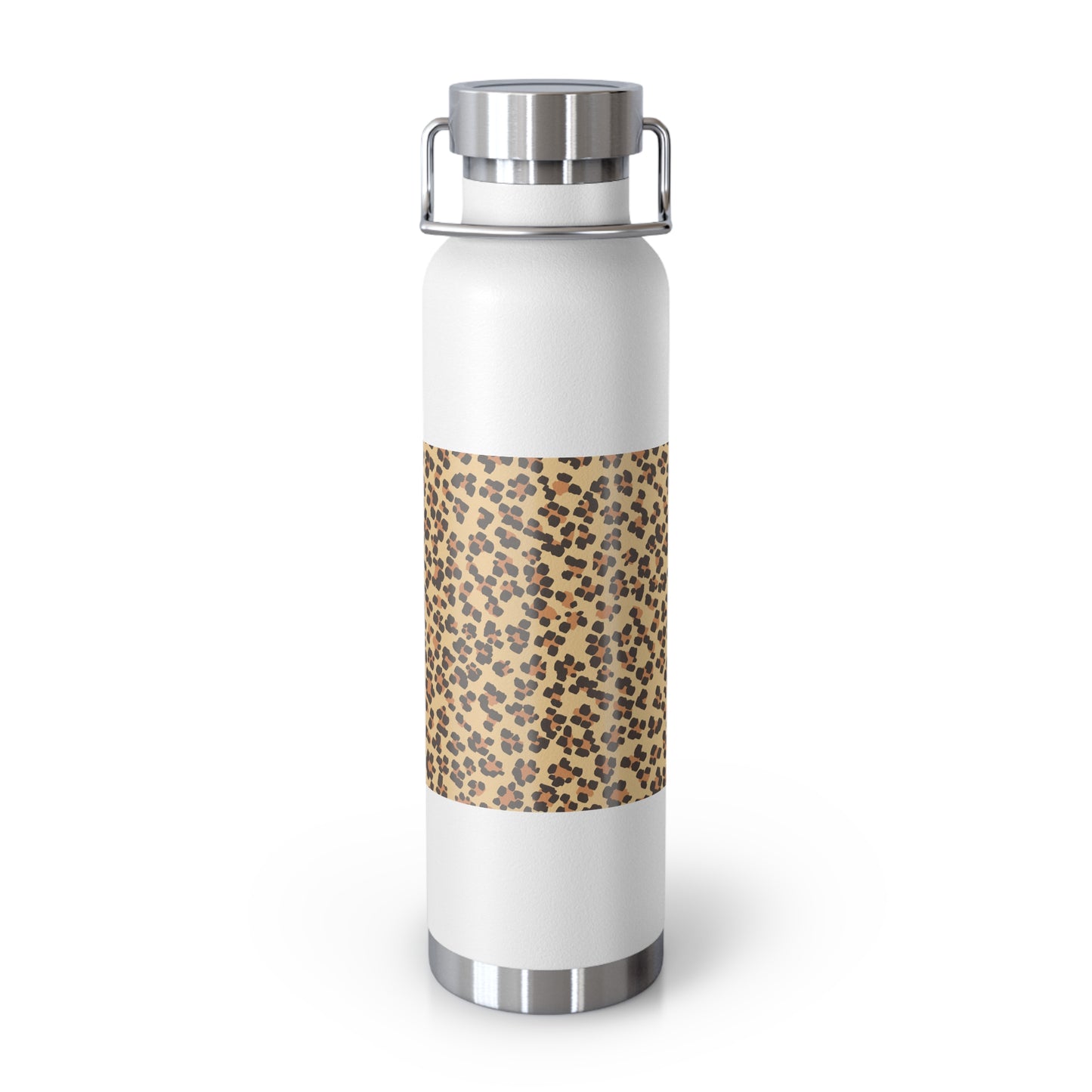 Leopard Print Insulated Water Bottle - 22oz Reusable Copper Thermos