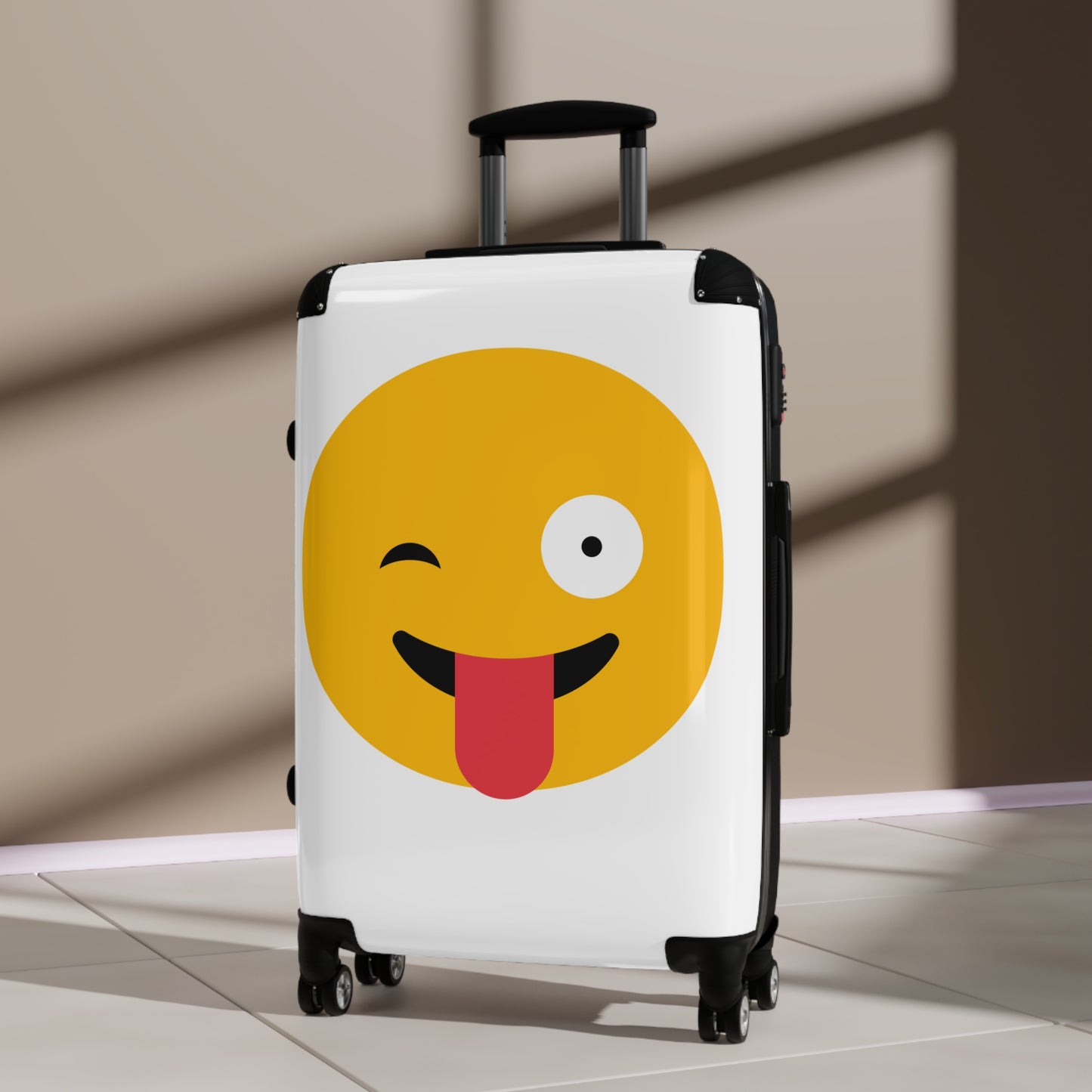 Funny Emoji Suitcase - Durable Travel Luggage for Vibrant Adventure