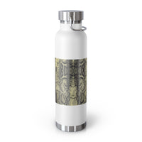 Stylish Snake Print Insulated Water Bottle - 22oz Copper Vacuum Flask