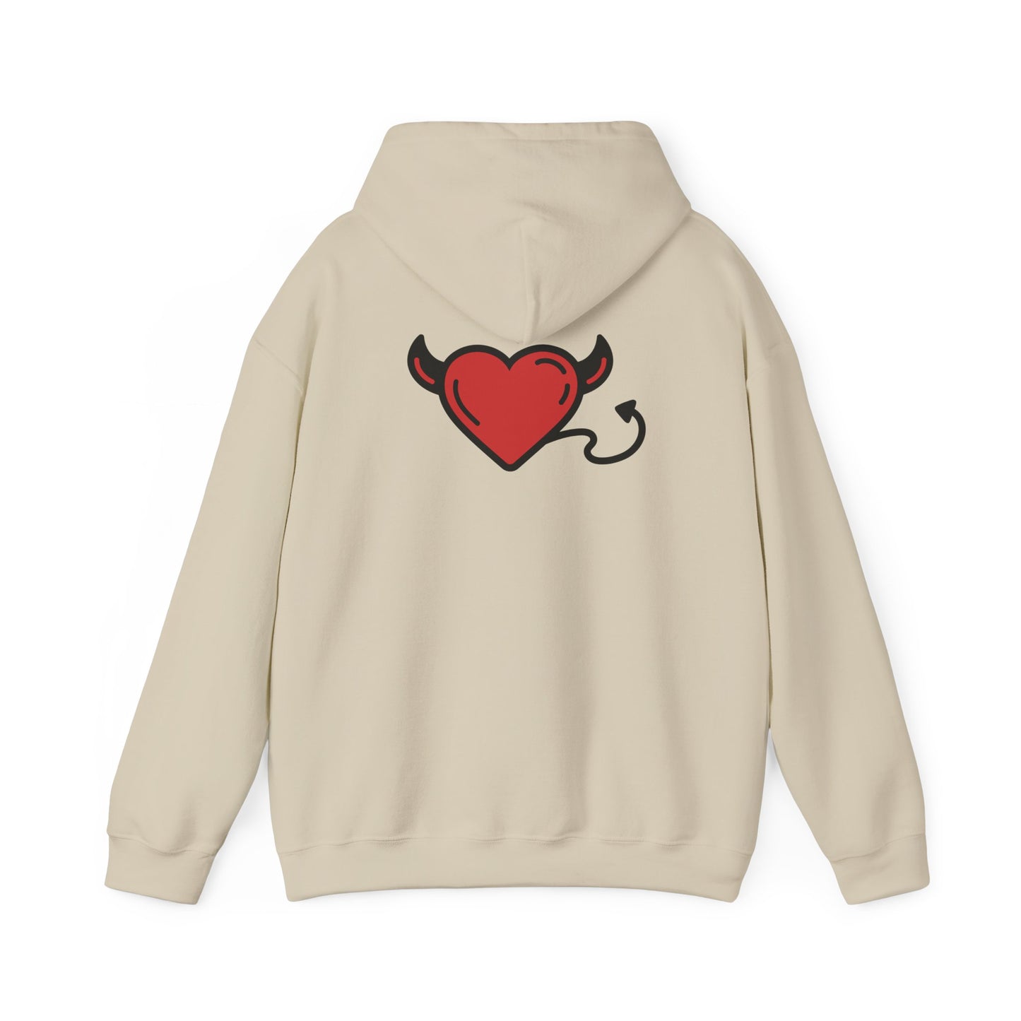 Devilish Heart Hoodie - Unisex Heavy Blend™ Sweatshirt for Fun-Loving Spirits