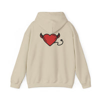 Devilish Heart Hoodie - Unisex Heavy Blend™ Sweatshirt for Fun-Loving Spirits