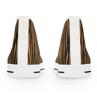 Tiger Print High Top Sneakers for Women - Bold and Stylish Footwear