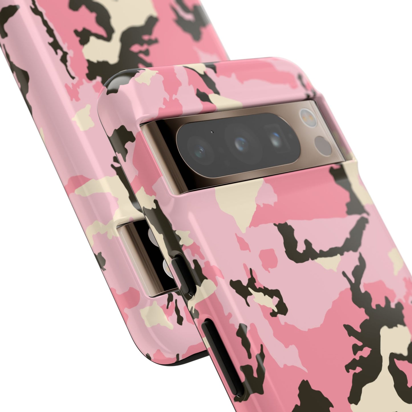 Stylish Tough Phone Case – Pink Camo Design for Bold Protection  Make a statement while keeping your phone safe with this eye-catching pink camouflage case that blends fashion with durability.