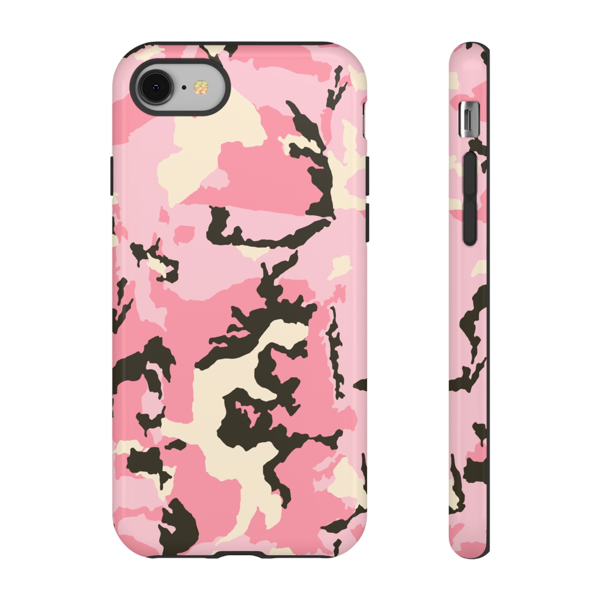 Stylish Tough Phone Case – Pink Camo Design for Bold Protection  Make a statement while keeping your phone safe with this eye-catching pink camouflage case that blends fashion with durability.
