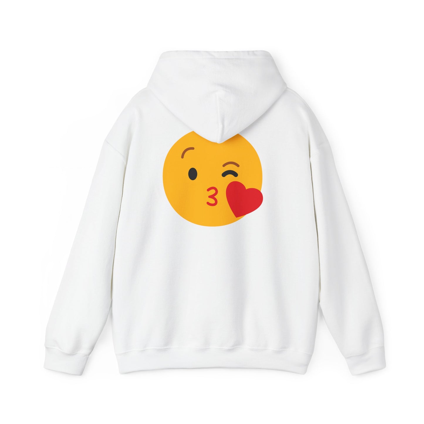 Kiss Emoji Hooded Sweatshirt | Unisex Heavy Blend™