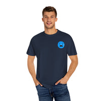 Unisex Garment-Dyed T-Shirt with Sad Emoji Design