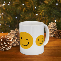 Cheerful Smiley Face Ceramic Mug - 11oz & 15oz Options
