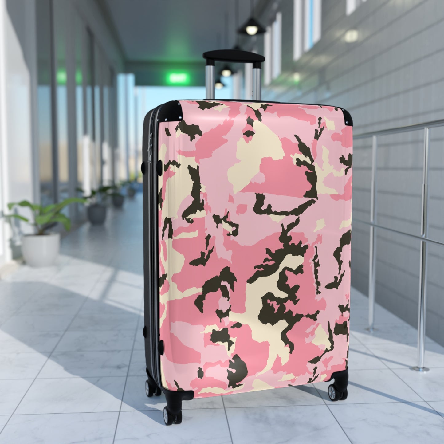 Stylish Camo Pink Suitcase for Fashionable Travel