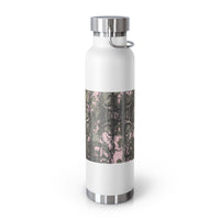 Stylish Copper Vacuum Insulated Bottle, 22oz - Trendy Snakeskin Design