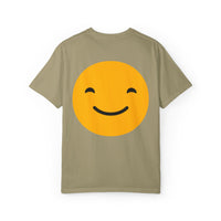 Happy Face Garment-Dyed T-shirt for Positive Vibes