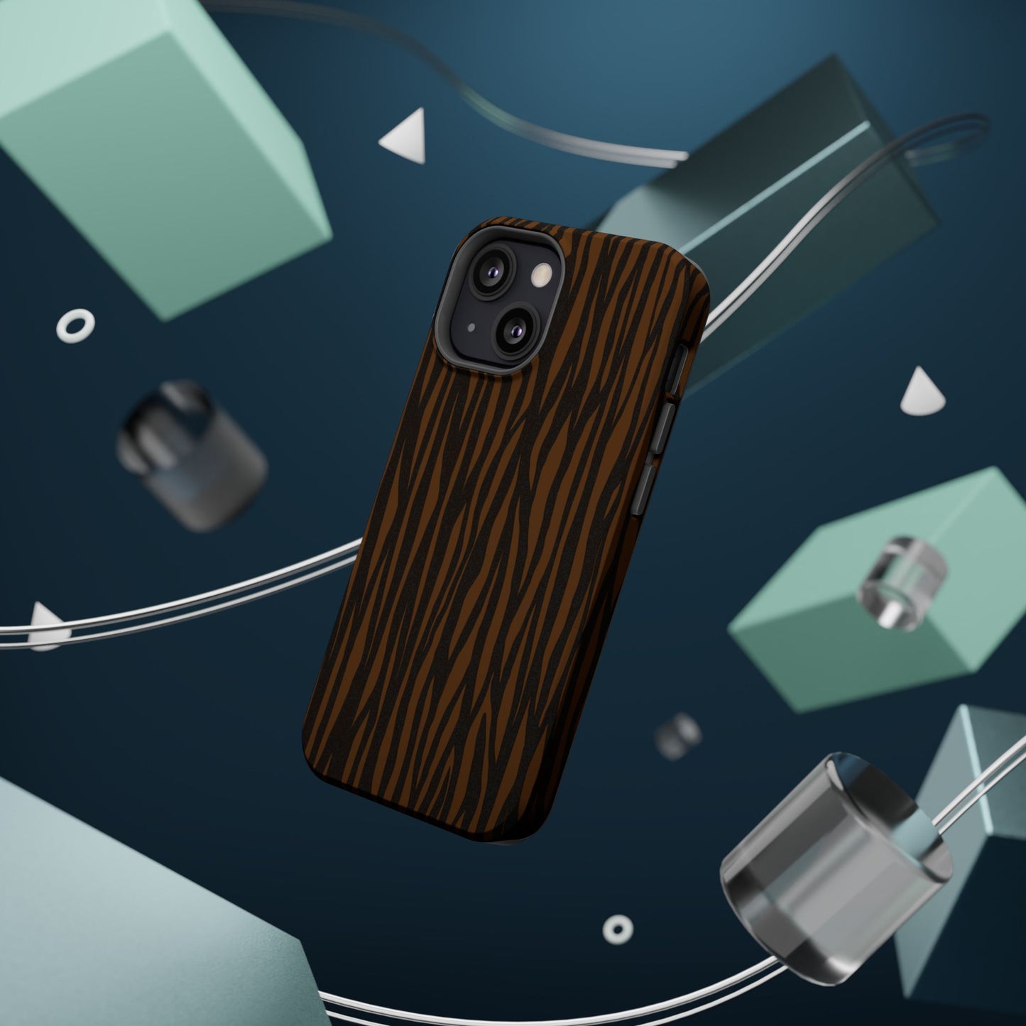 Stylish Magnetic Tough Phone Case - Bold Striped Design