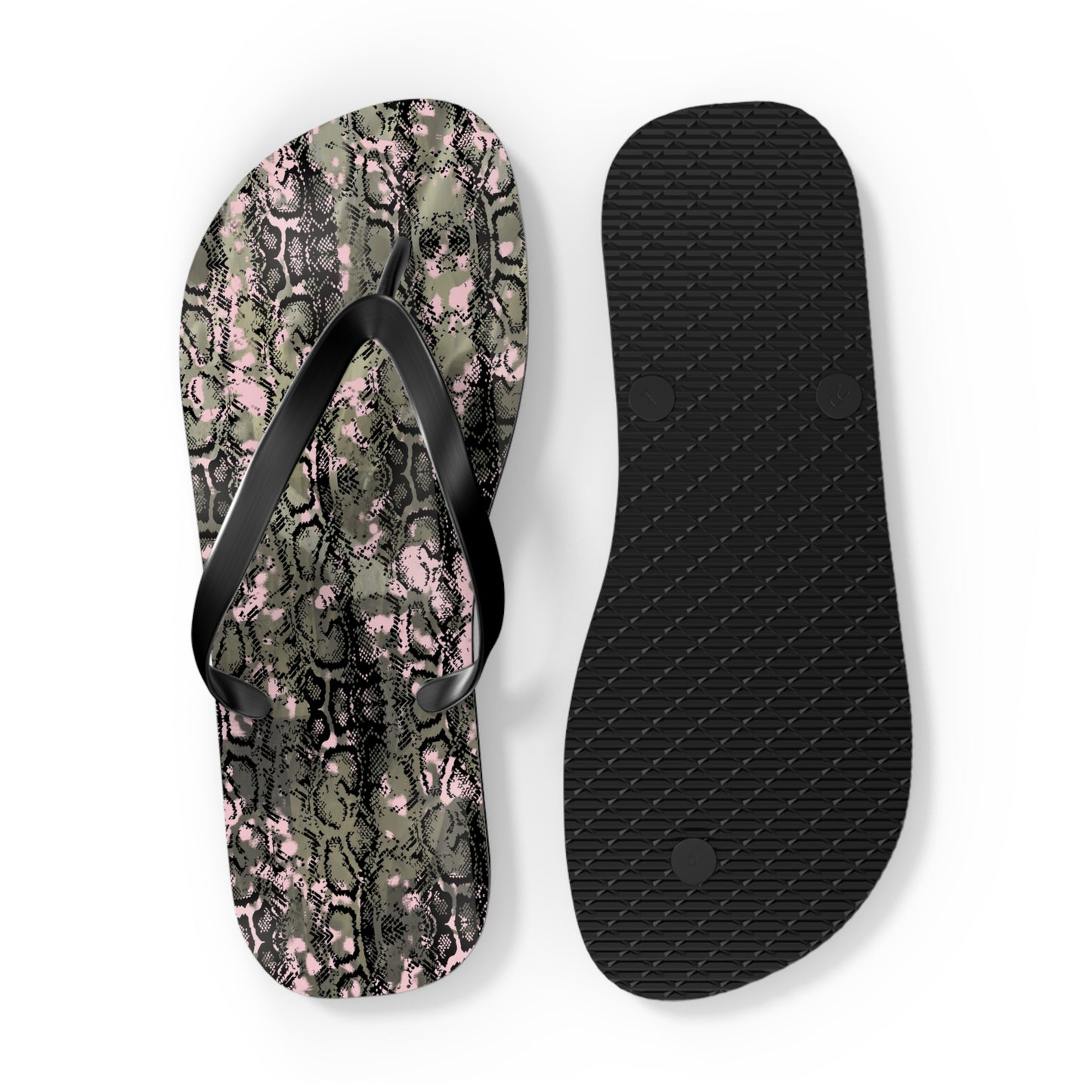 Trendy Pink Camouflage Flip Flops - Stylish Summer Sandals for Casual Wear