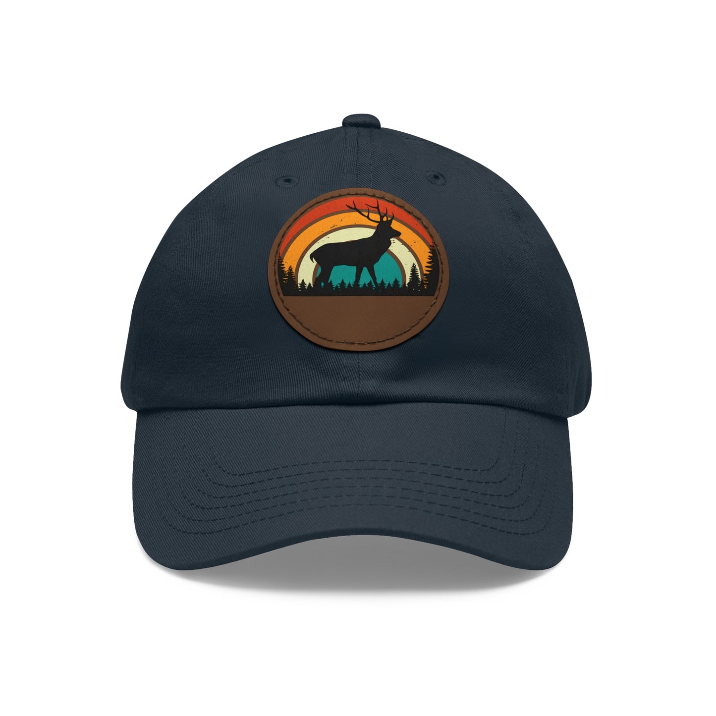 Rustic Style Dad Hat with Leather Patch - Perfect Gift for Outdoorsmen