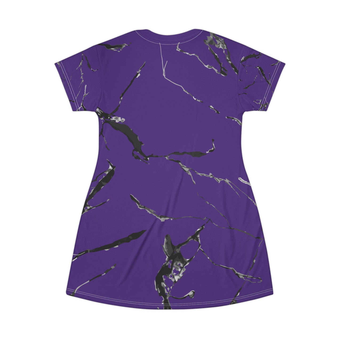 Elegant Purple Marble T-Shirt Dress, Casual Wear, Summer Fashion, Daily Outfits, Gift for Her, Vacation Style, Party Dress