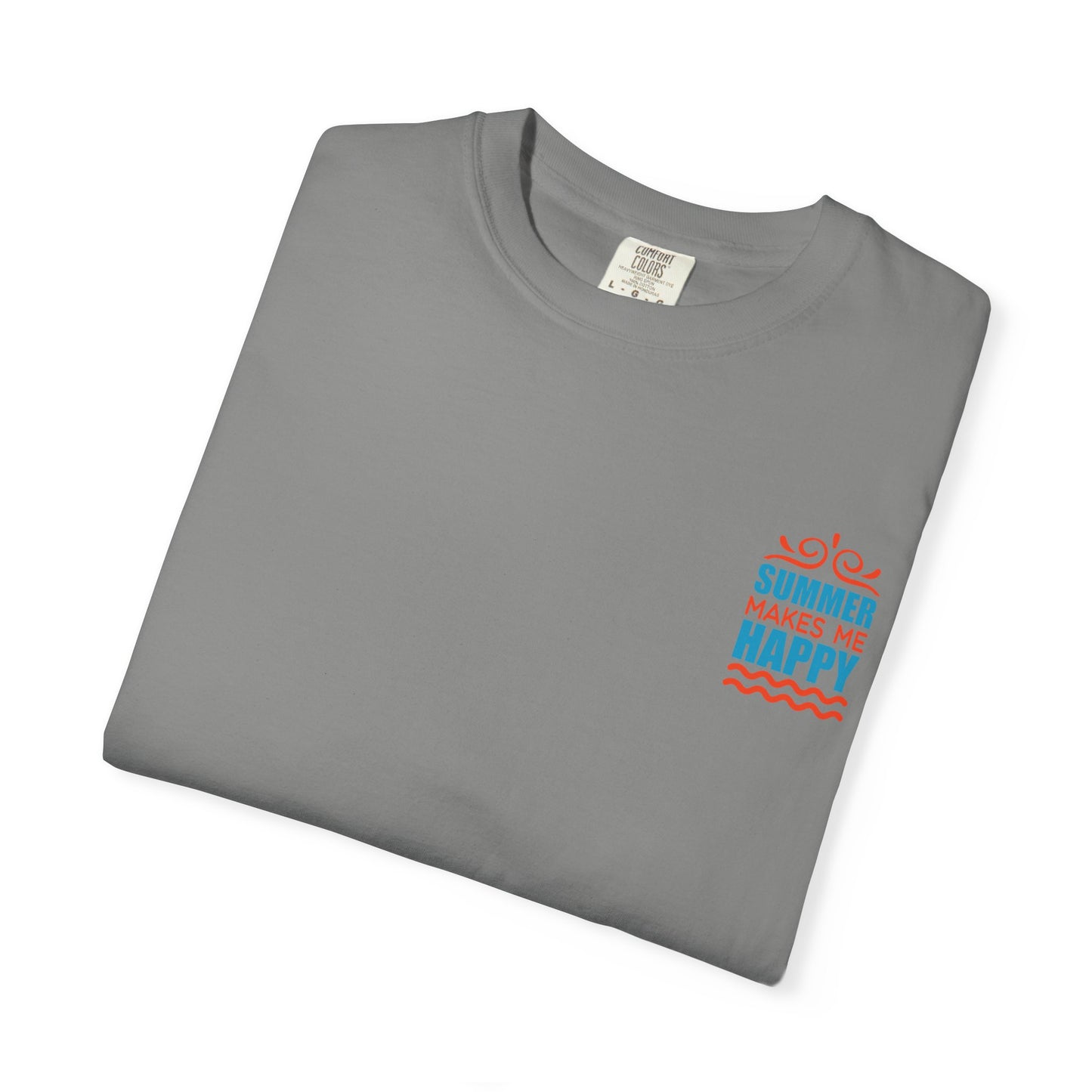 Summer Makes Me Happy T-Shirt, Unisex Summer Tee, Beach Vibes Shirt, Gift for Sun Lovers, Vacation Wear, Relaxed Fit Top