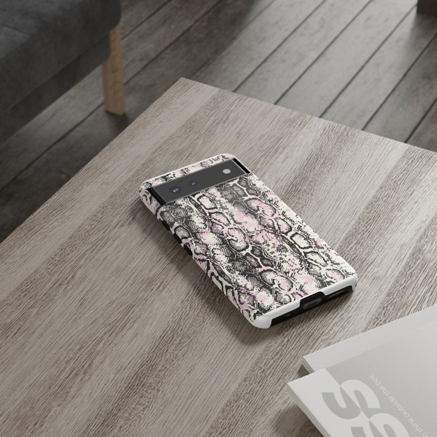 Stylish Snake Print Phone Case – Trendy Design, Tough Protection  Make a bold fashion statement while keeping your phone safe with this sleek and durable snake print case.
