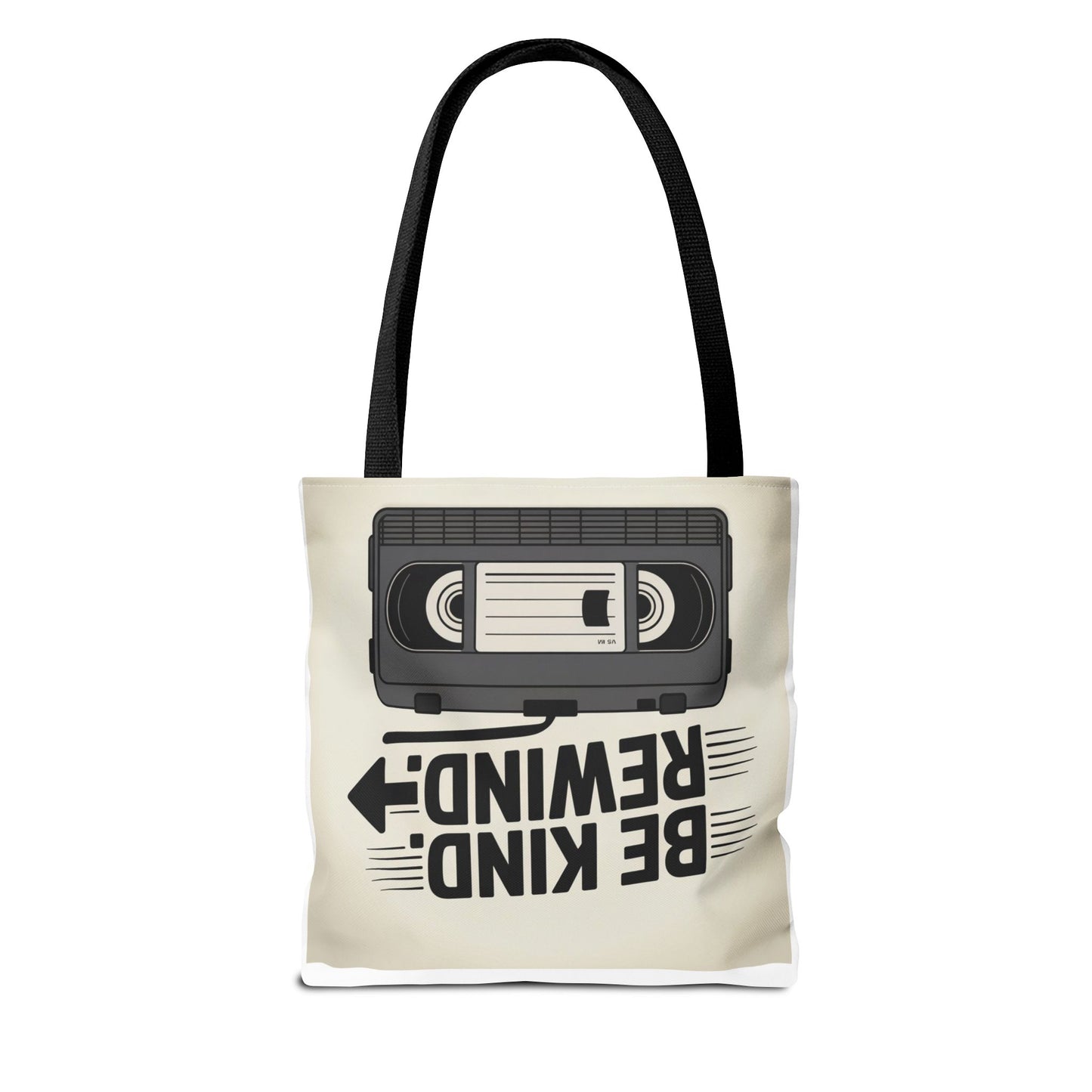 Retro Be Kind Rewind Tote Bag, Fun Eco-Friendly Tote, Gift for Movie Lovers, Shopping Bag, Beach Bag, Perfect for Everyday
