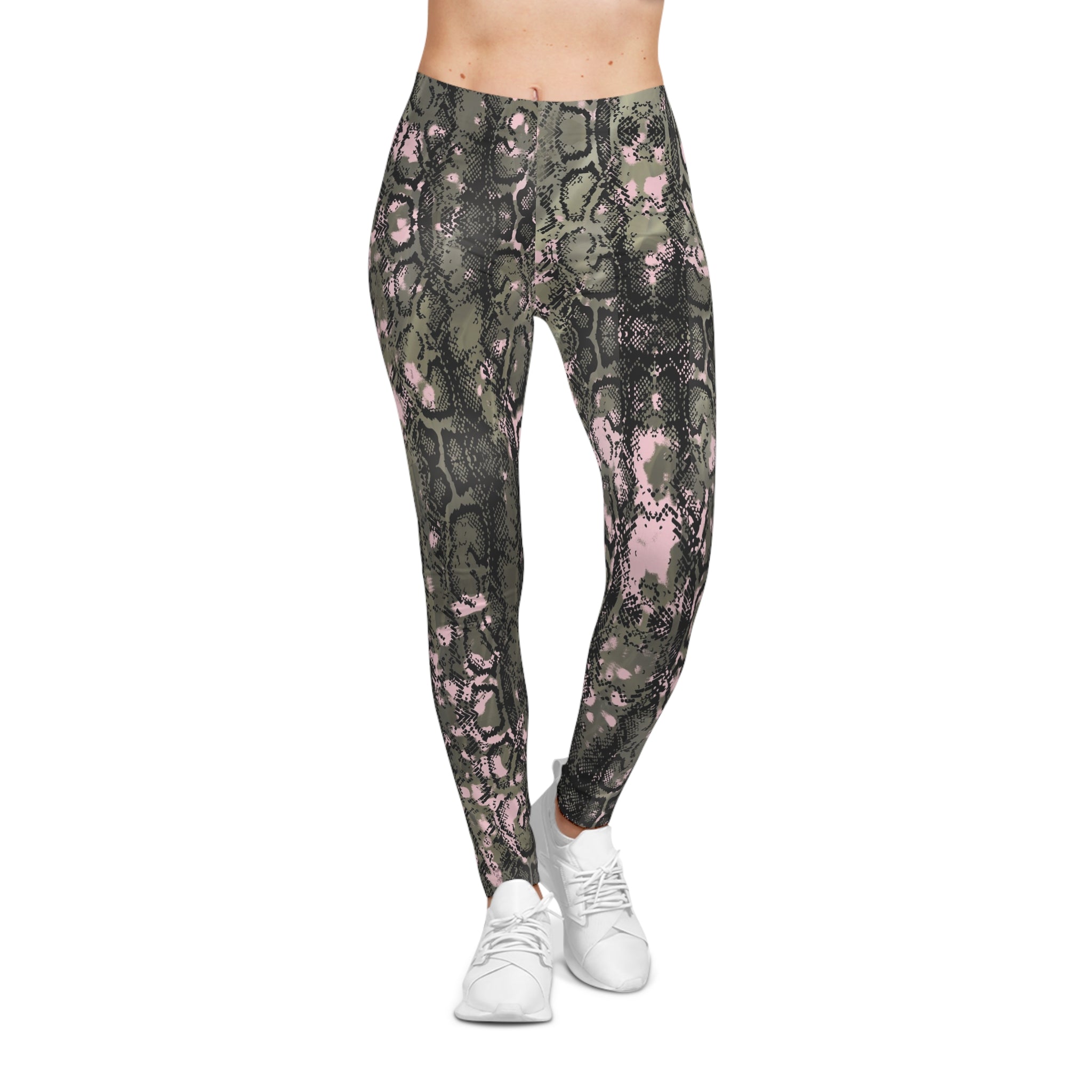 Stylish Snake Print Leggings for Women - Casual Comfort and Trendy Vibes